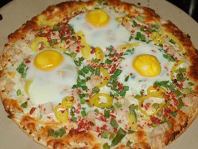 recette pizza aux oeufs