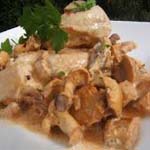 Recette filets de poulet aux champignons