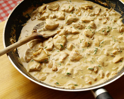 poulet aux champignons