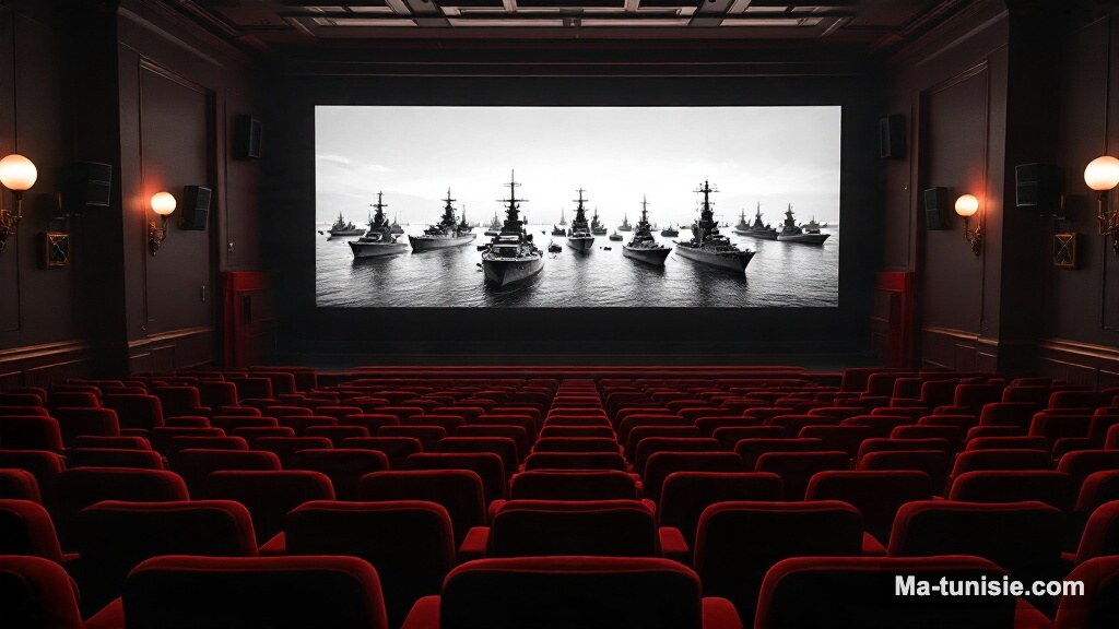 Salle de cinéma à Tunis, avant-première du documentaire sur la bataille de Bizerte