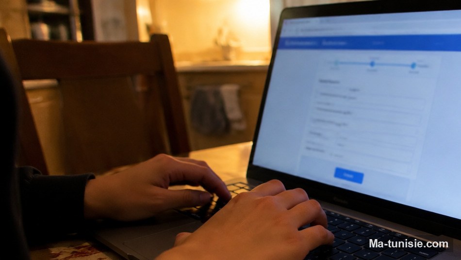 Inscription en ligne au bac sur un ordinateur portable