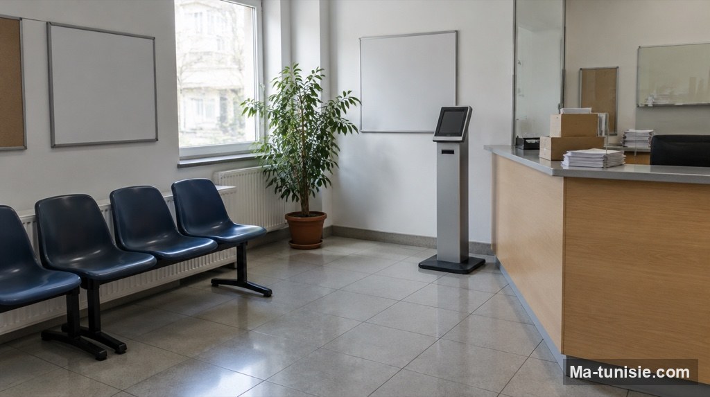 Salle d'attente d'un bureau de l'inspection du travail